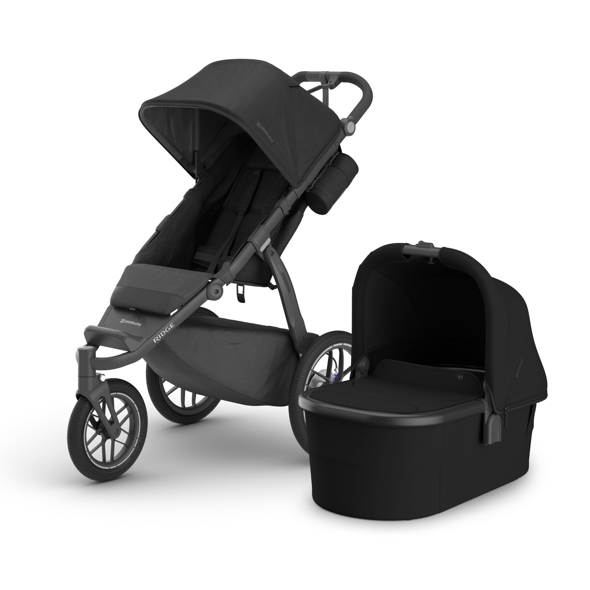 Ridge V2 Kinderwagen met reiswieg en gratis adapters